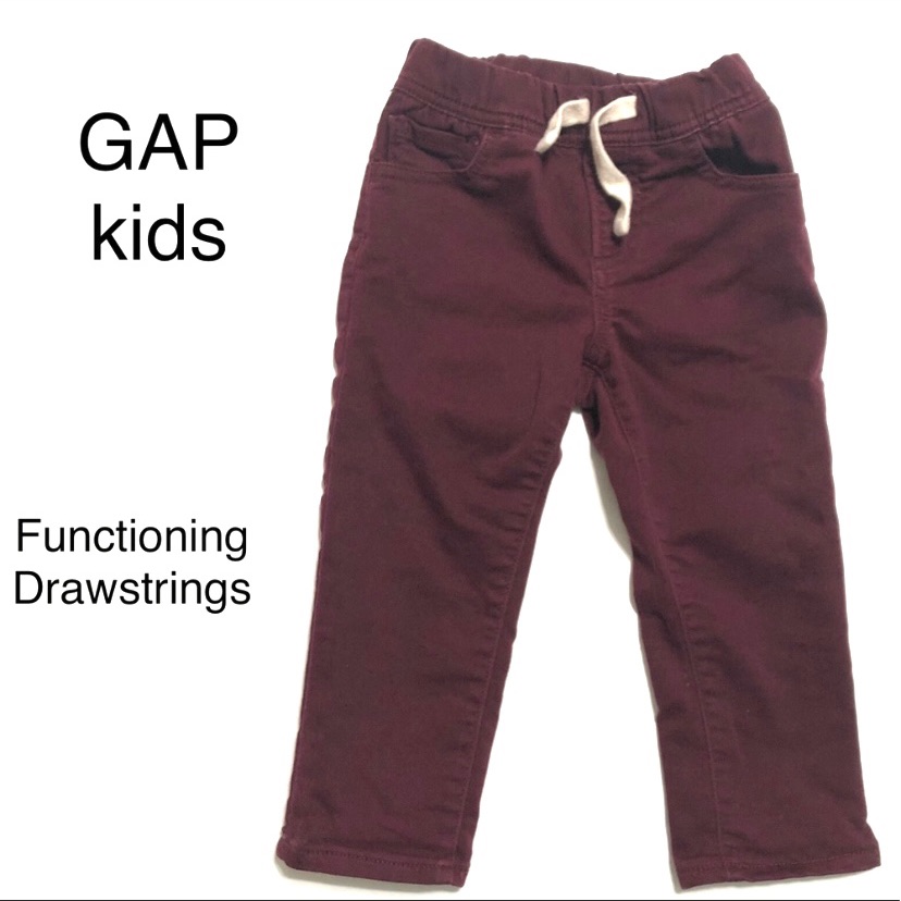 Gap Maroon Drawstring Pull On Pants